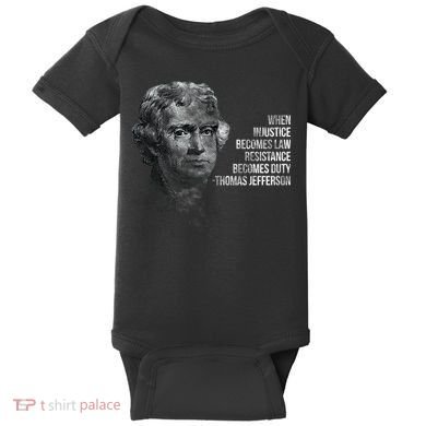 Thomas Jefferson Quote Baby Bodysuit
