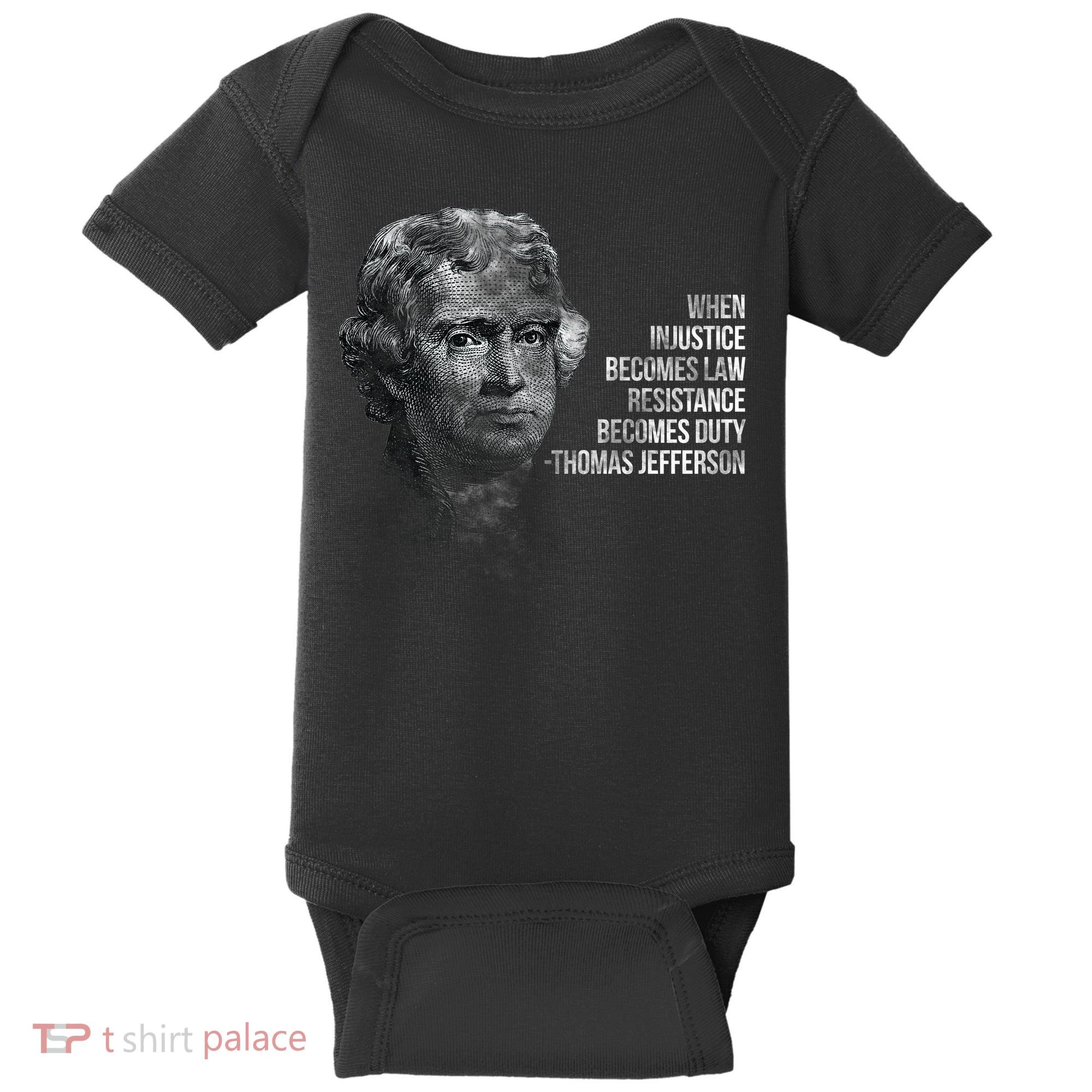 Thomas Jefferson Quote Baby Bodysuit