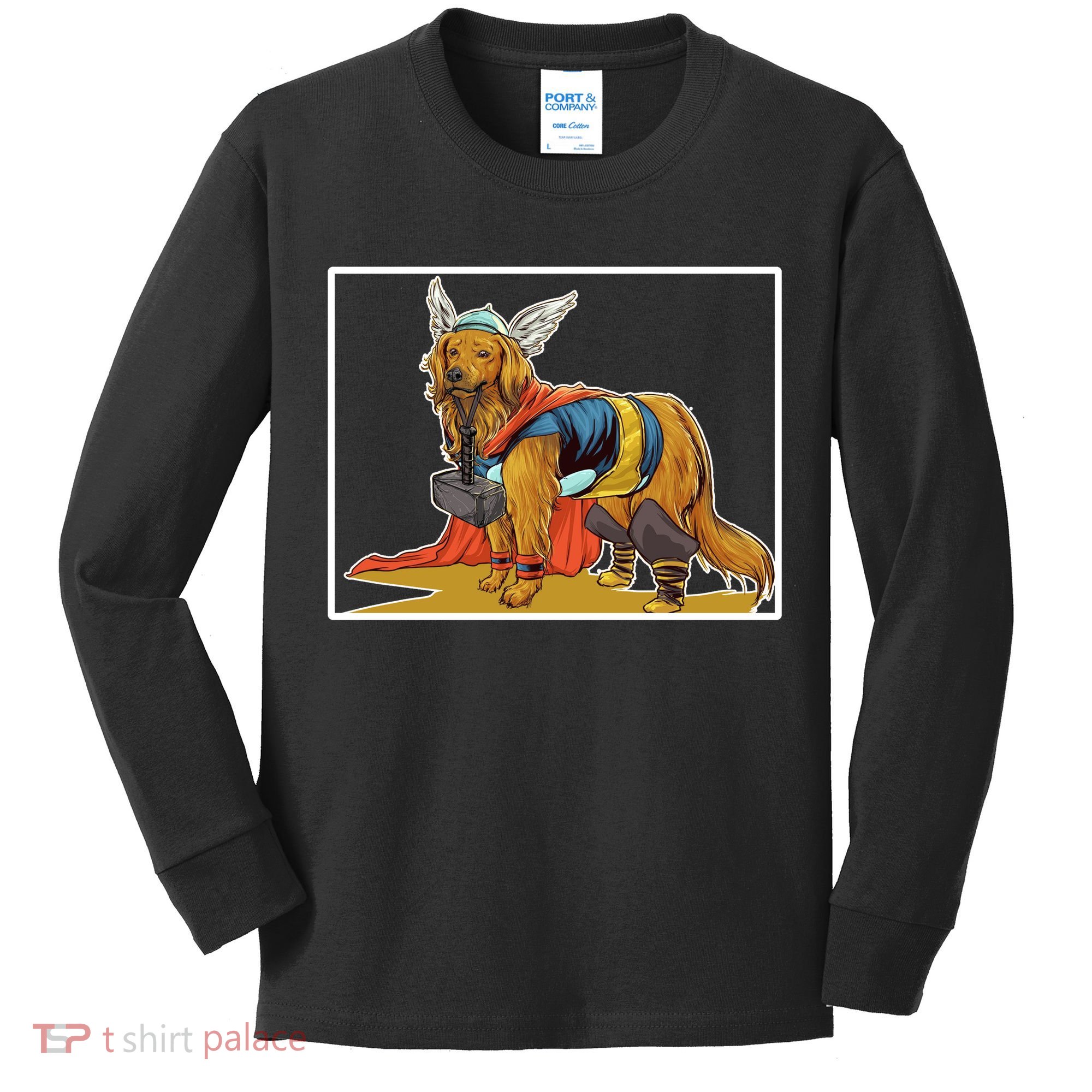Thor Almighty Dog Kids Long Sleeve Shirt