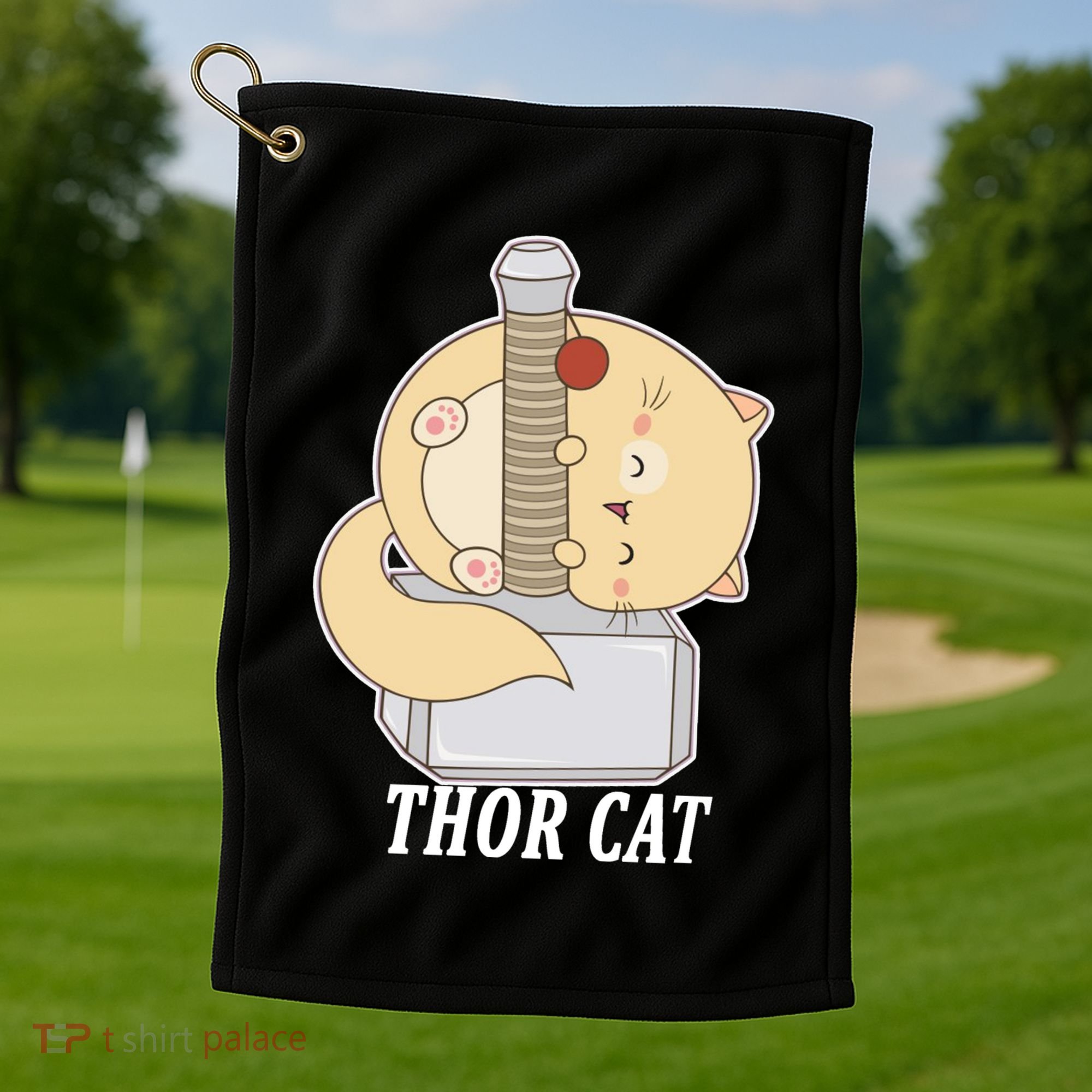 Thor Cat Golf Towel