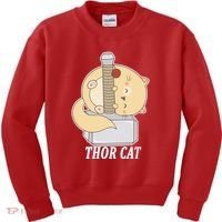 Thor Cat Kids Sweatshirt thumb 0