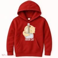 Thor Cat Kids Hoodie thumb 0
