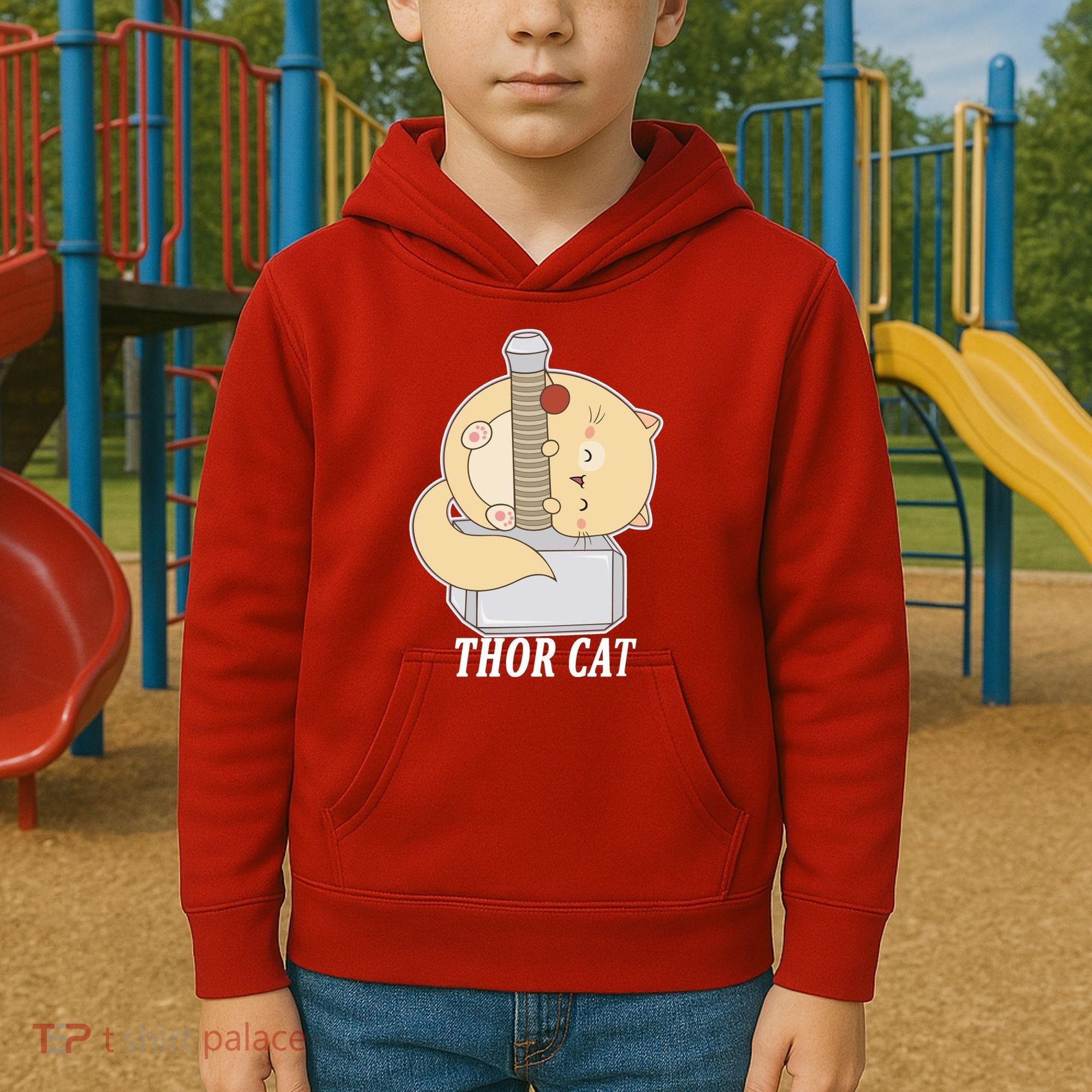 Thor Cat Kids Hoodie