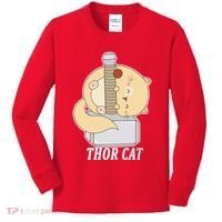 Thor Cat Kids Long Sleeve Shirt thumb 0