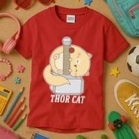 Thor Cat Kids T-Shirt thumb 3