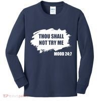 Thou Shall Not Try Me Kids Long Sleeve Shirt thumb 0