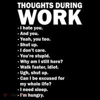 Thoughts During Work Funny Apron thumb 3