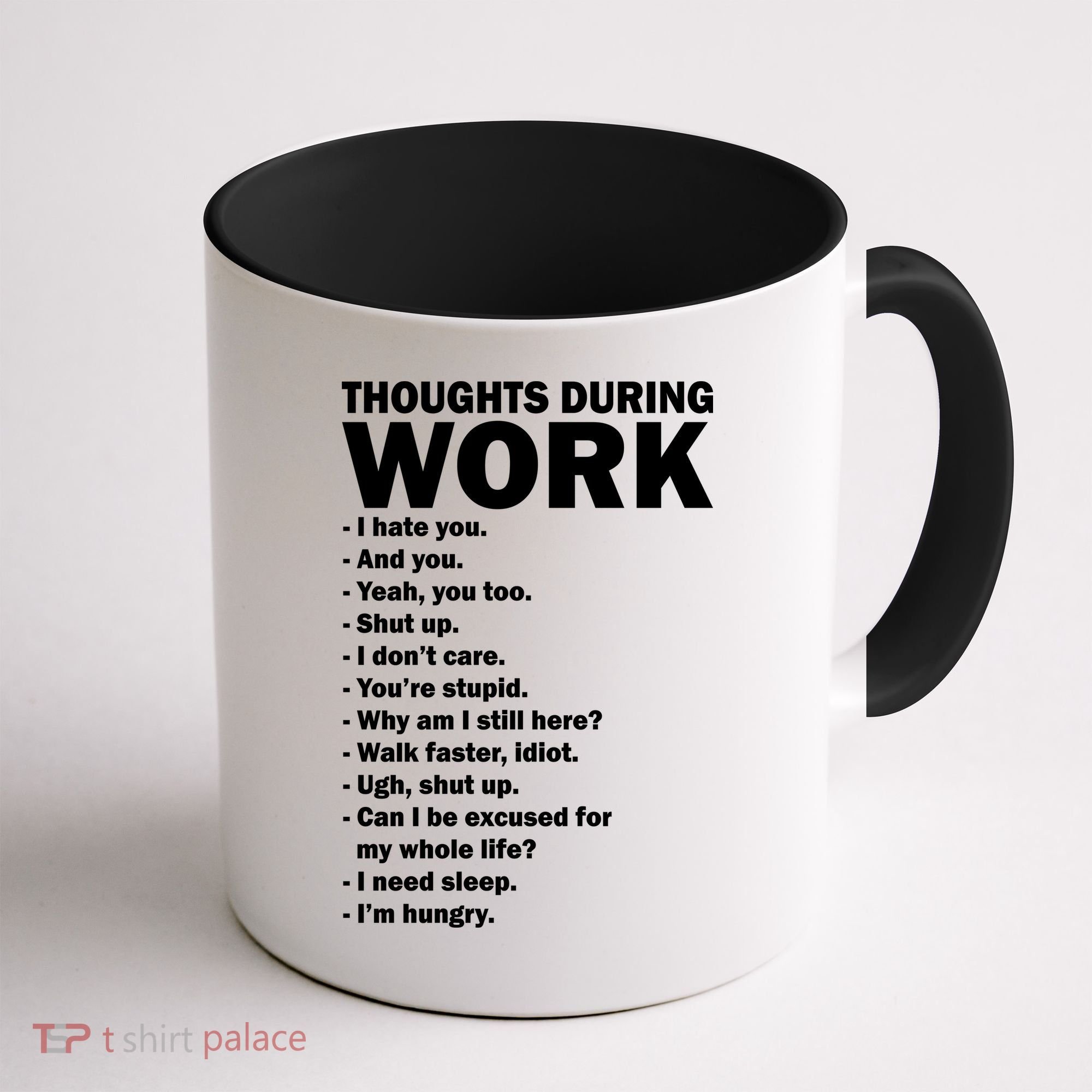 Thoughts During Work Funny Coffee Mug