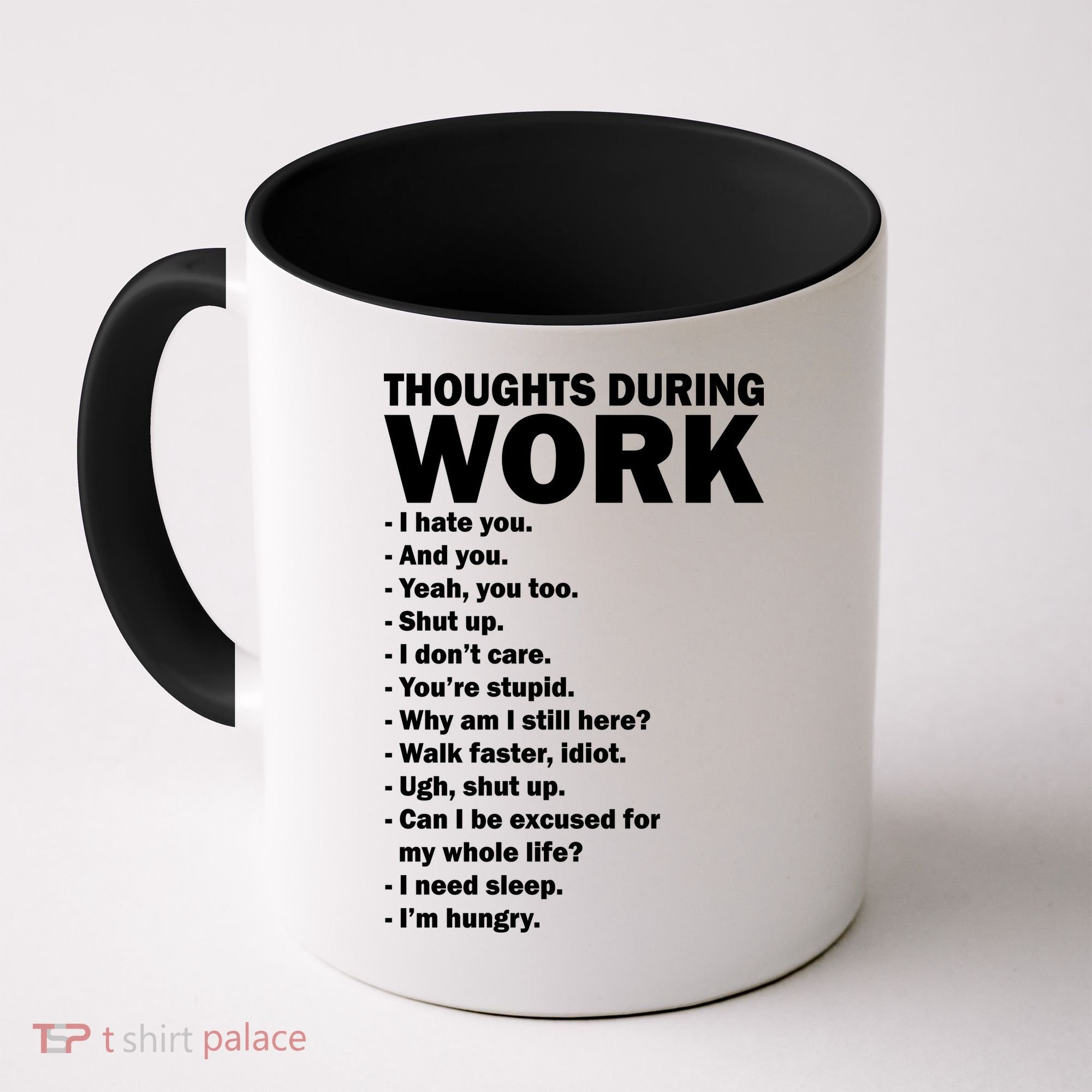 Thoughts During Work Funny Coffee Mug
