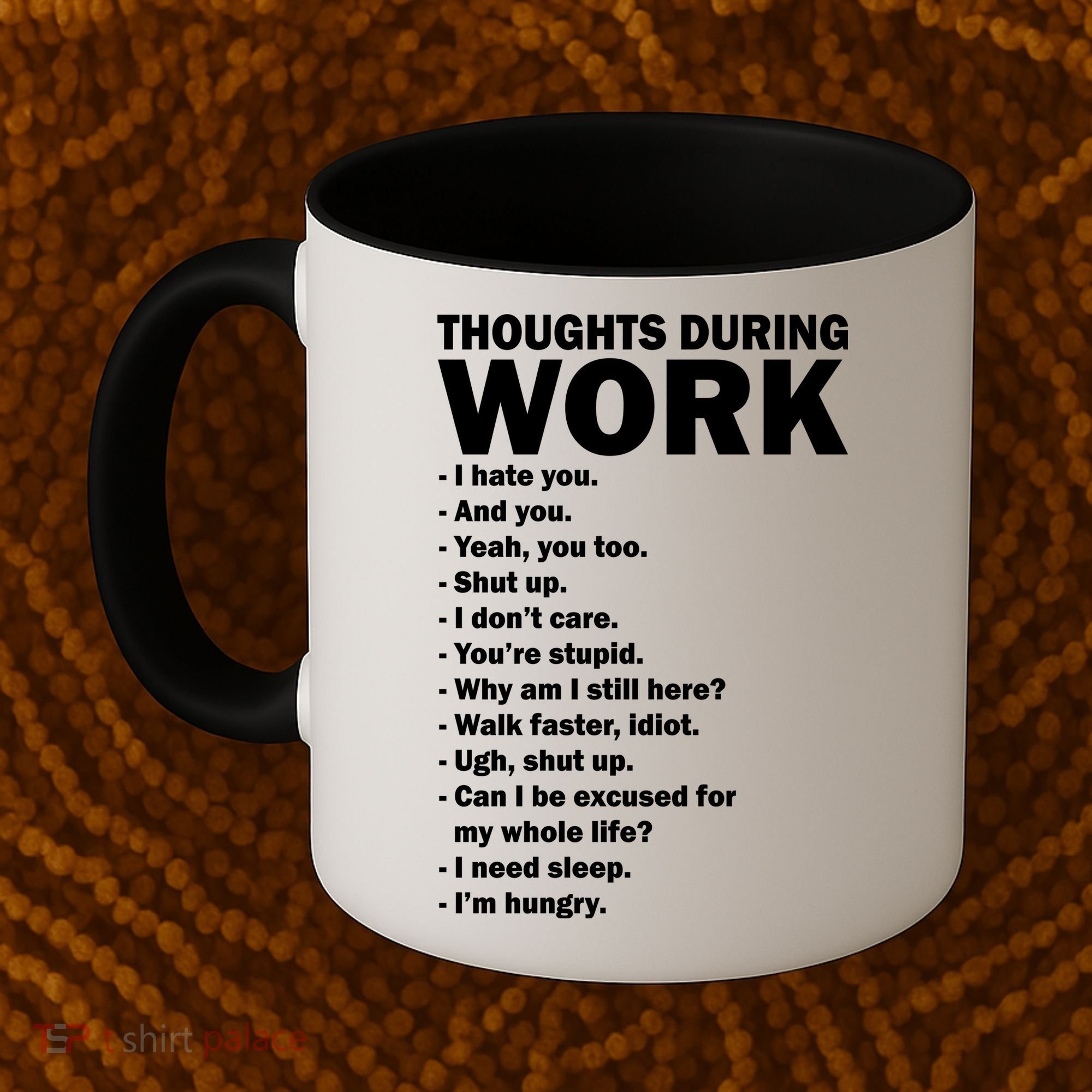Thoughts During Work Funny Coffee Mug