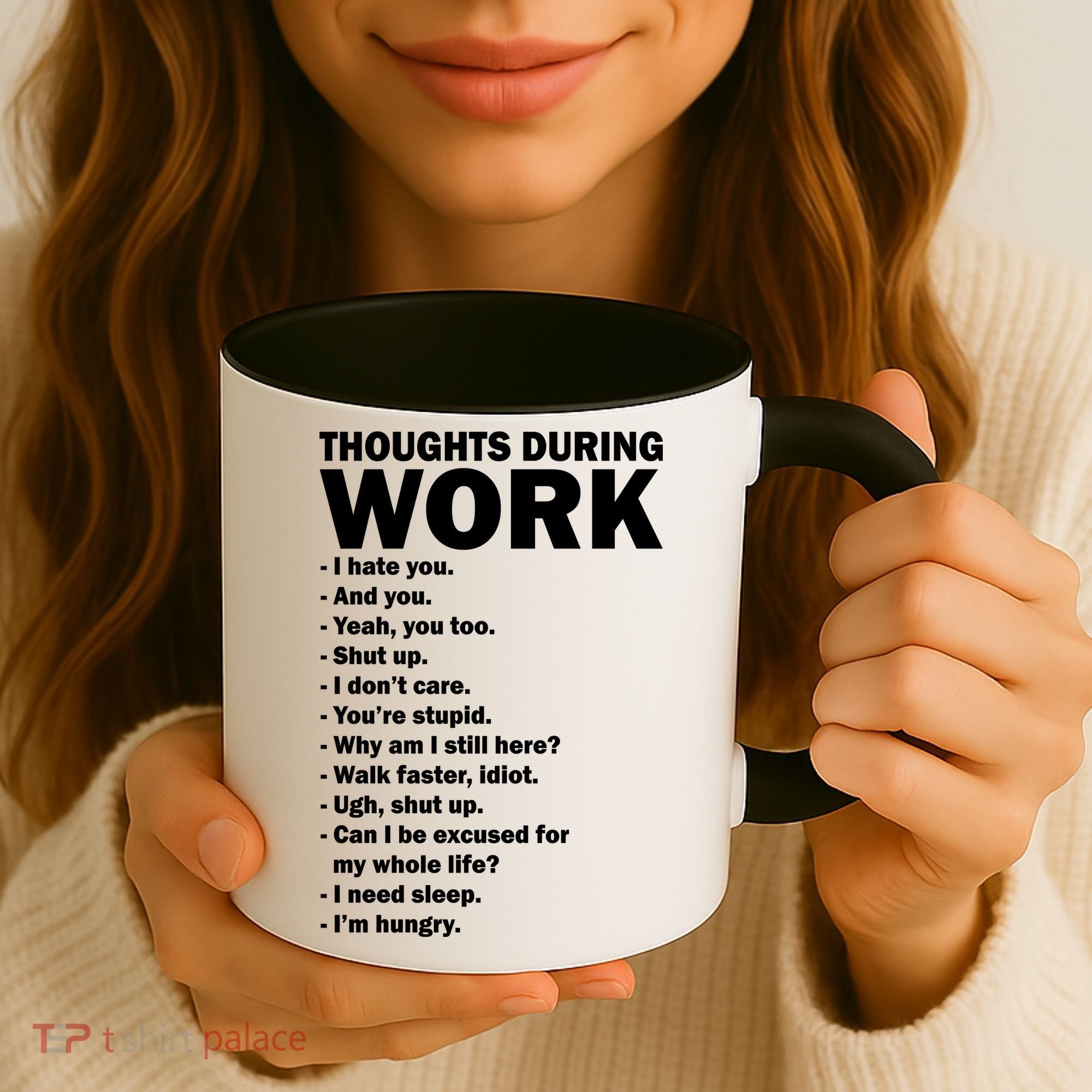 Thoughts During Work Funny Coffee Mug