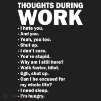 Thoughts During Work Funny Beanie thumb 2