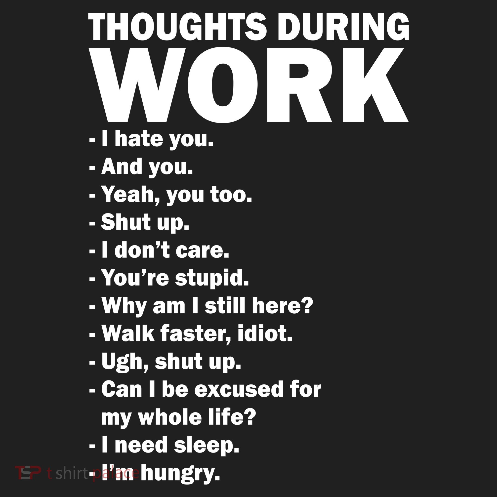 Thoughts During Work Funny Golf Towel