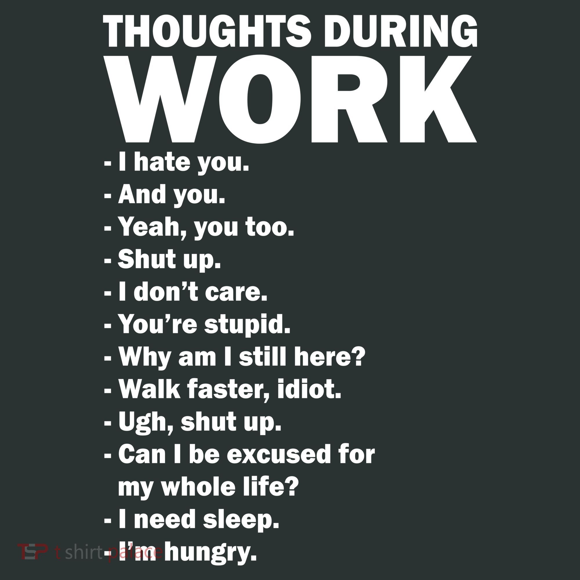 Thoughts During Work Funny Long Sleeve Shirt