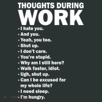 Thoughts During Work Funny T-Shirt thumb 7