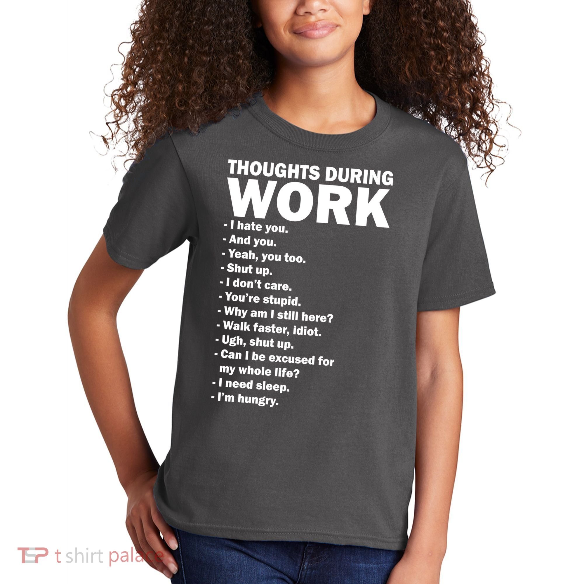 Thoughts During Work Funny Kids T-Shirt