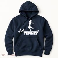 Tennis Heartbeat Pulse Tennis Player Athlete Hoodie thumb 0