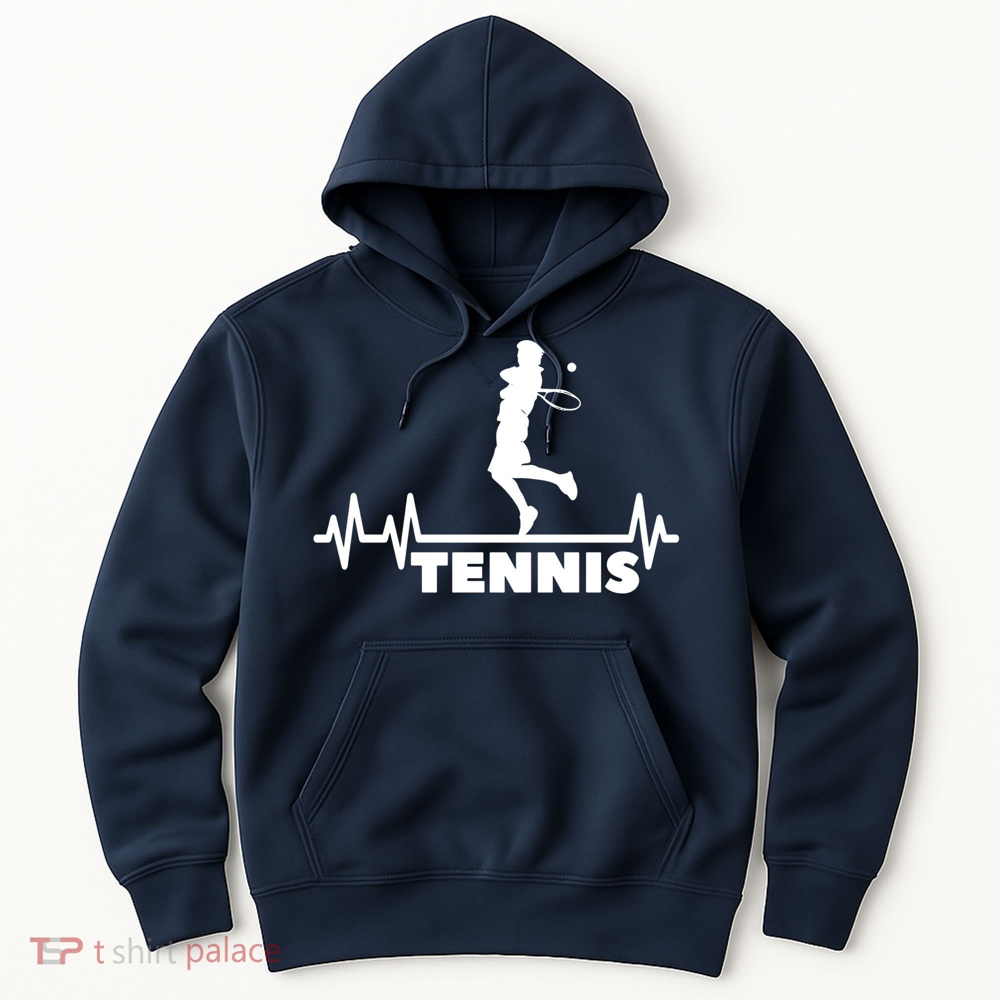 Tennis Heartbeat Pulse Tennis Player Athlete Hoodie