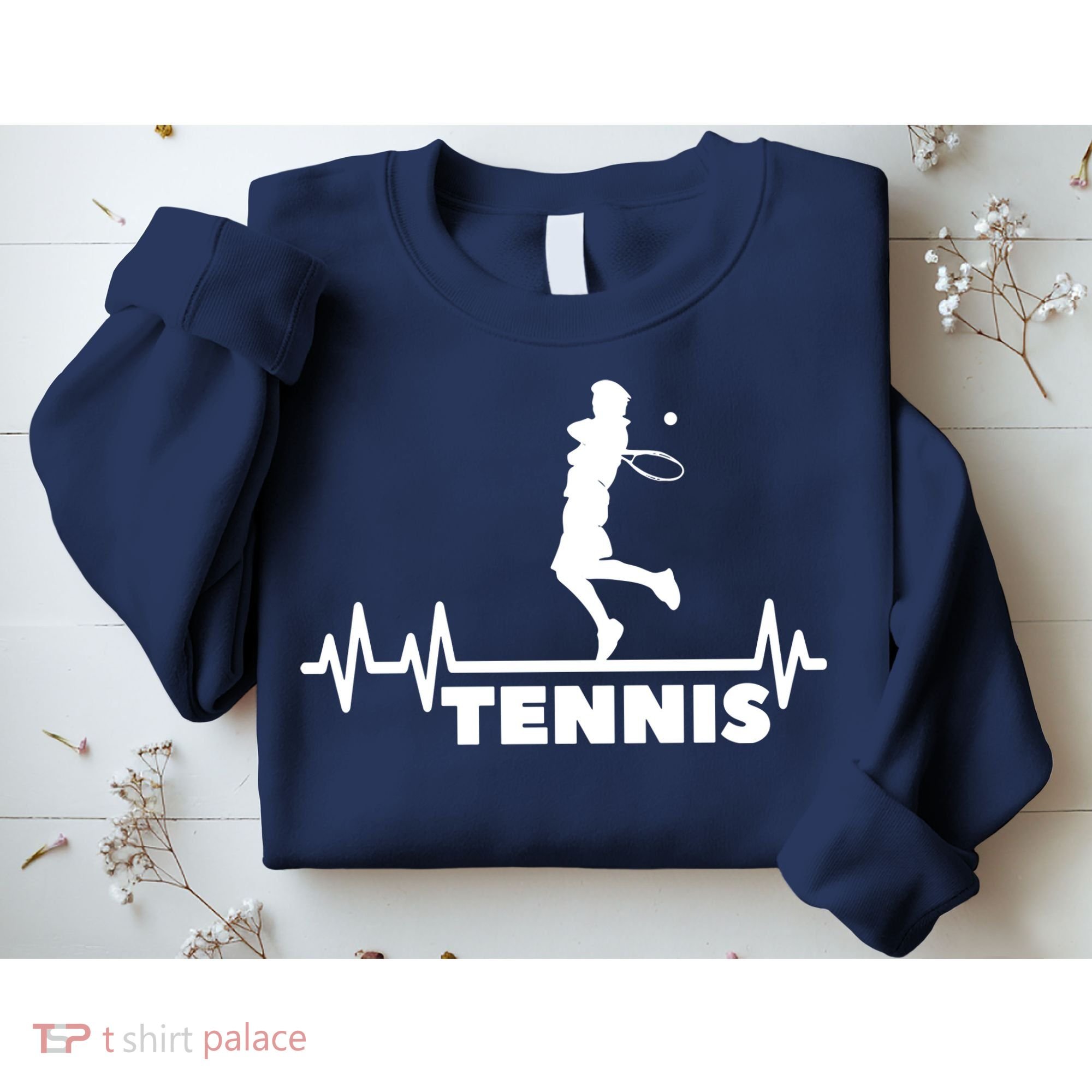 Tennis Heartbeat Pulse Tennis Player Athlete Sweatshirt