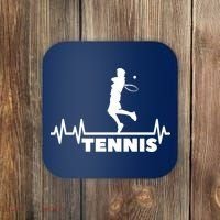 Tennis Heartbeat Pulse Tennis Player Athlete Coaster thumb 0