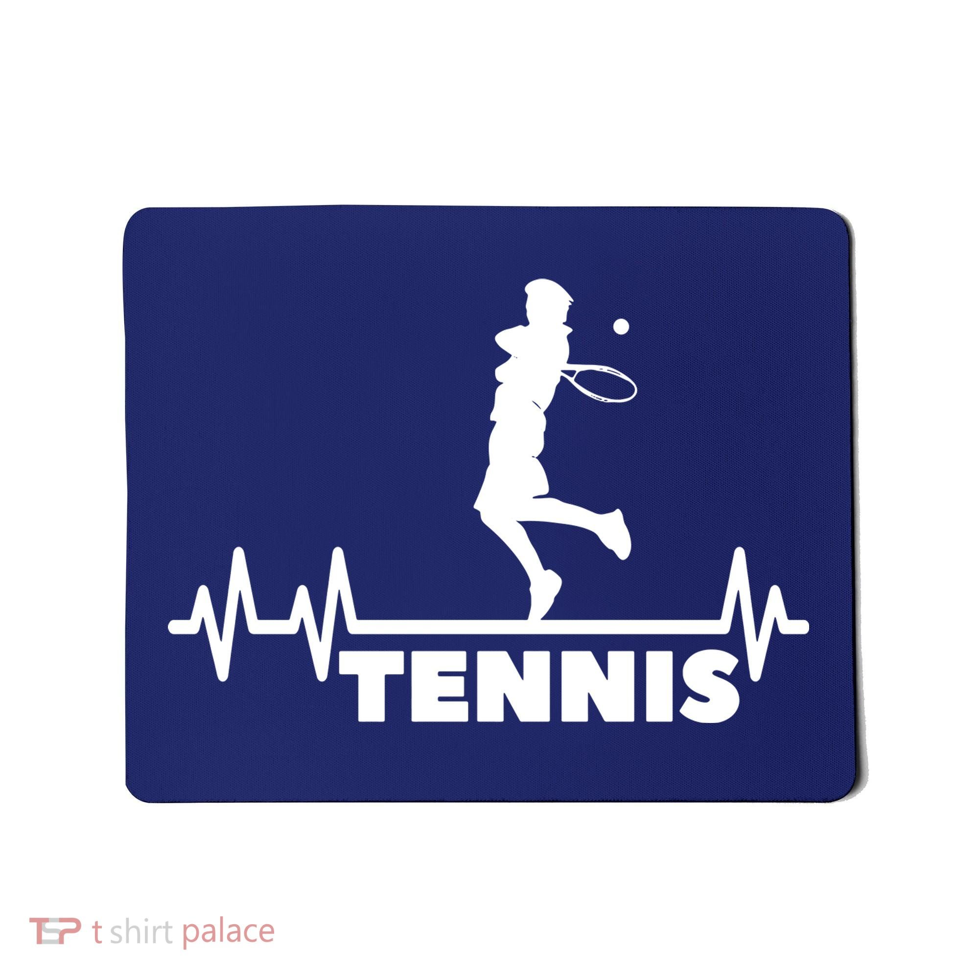 Tennis Heartbeat Pulse Tennis Player Athlete Mousepad