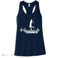 Tennis Heartbeat Pulse Tennis Player Athlete Women's Tank Top thumb 0