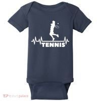 Tennis Heartbeat Pulse Tennis Player Athlete Baby Bodysuit thumb 0
