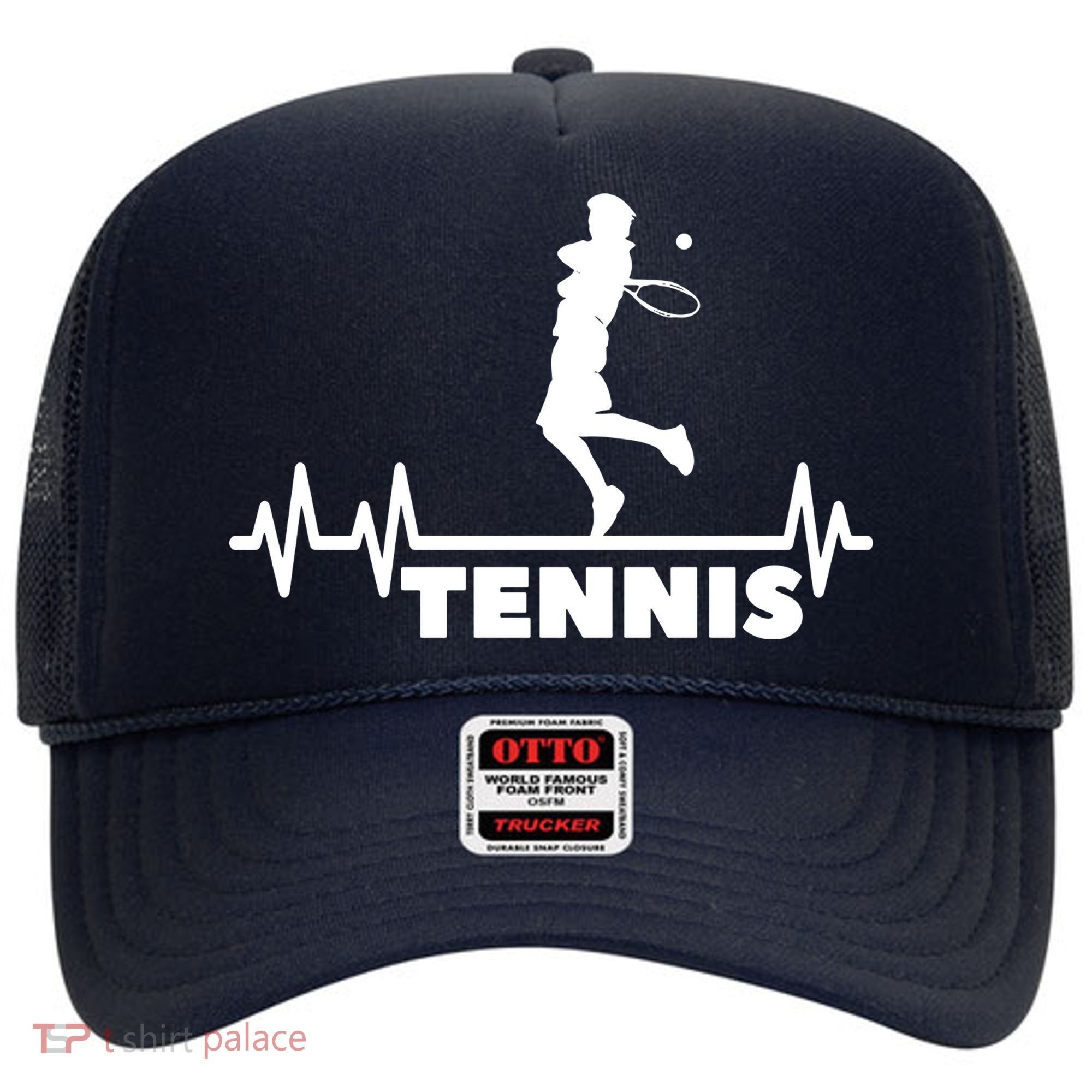 Tennis Heartbeat Pulse Tennis Player Athlete Hat