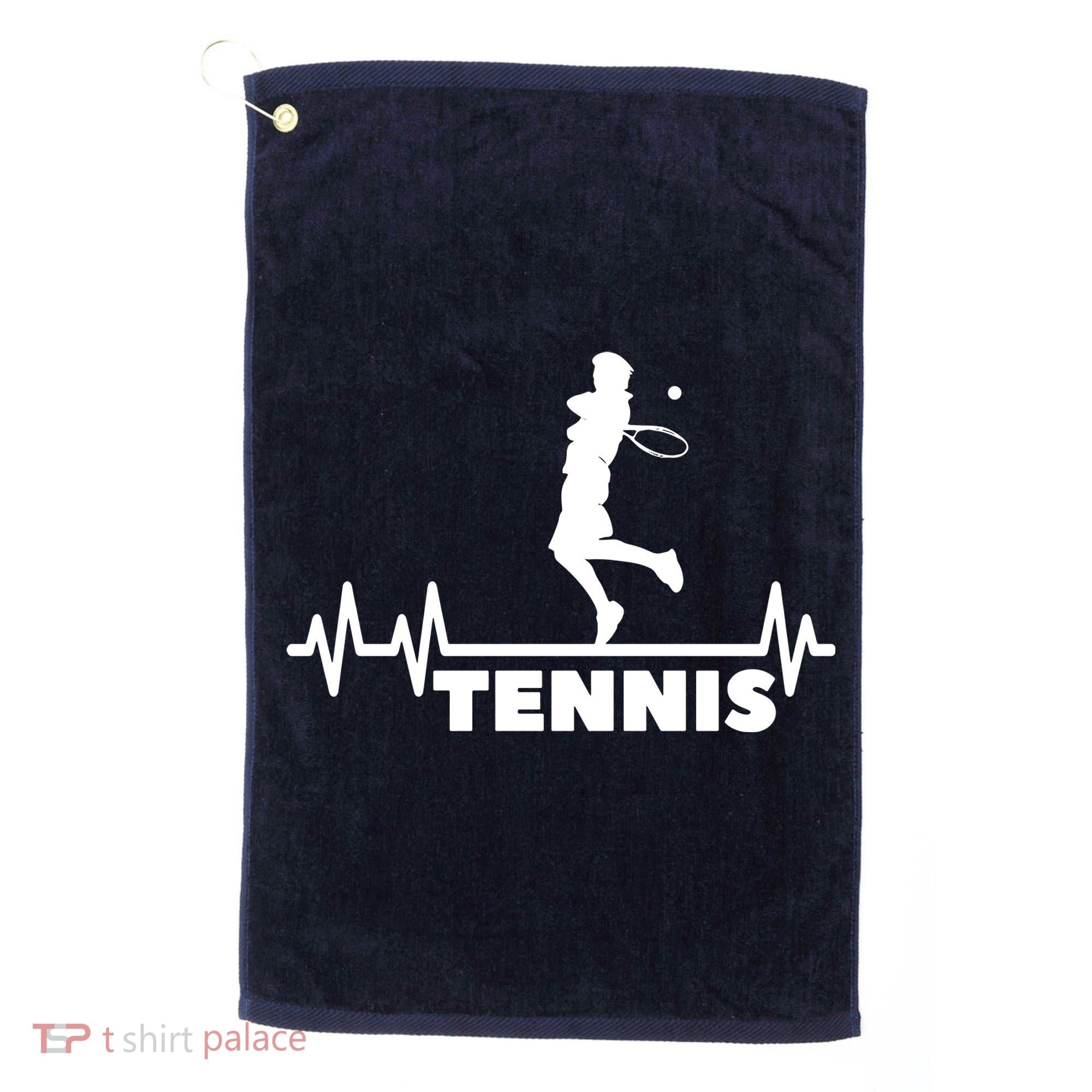 Tennis Heartbeat Pulse Tennis Player Athlete Golf Towel
