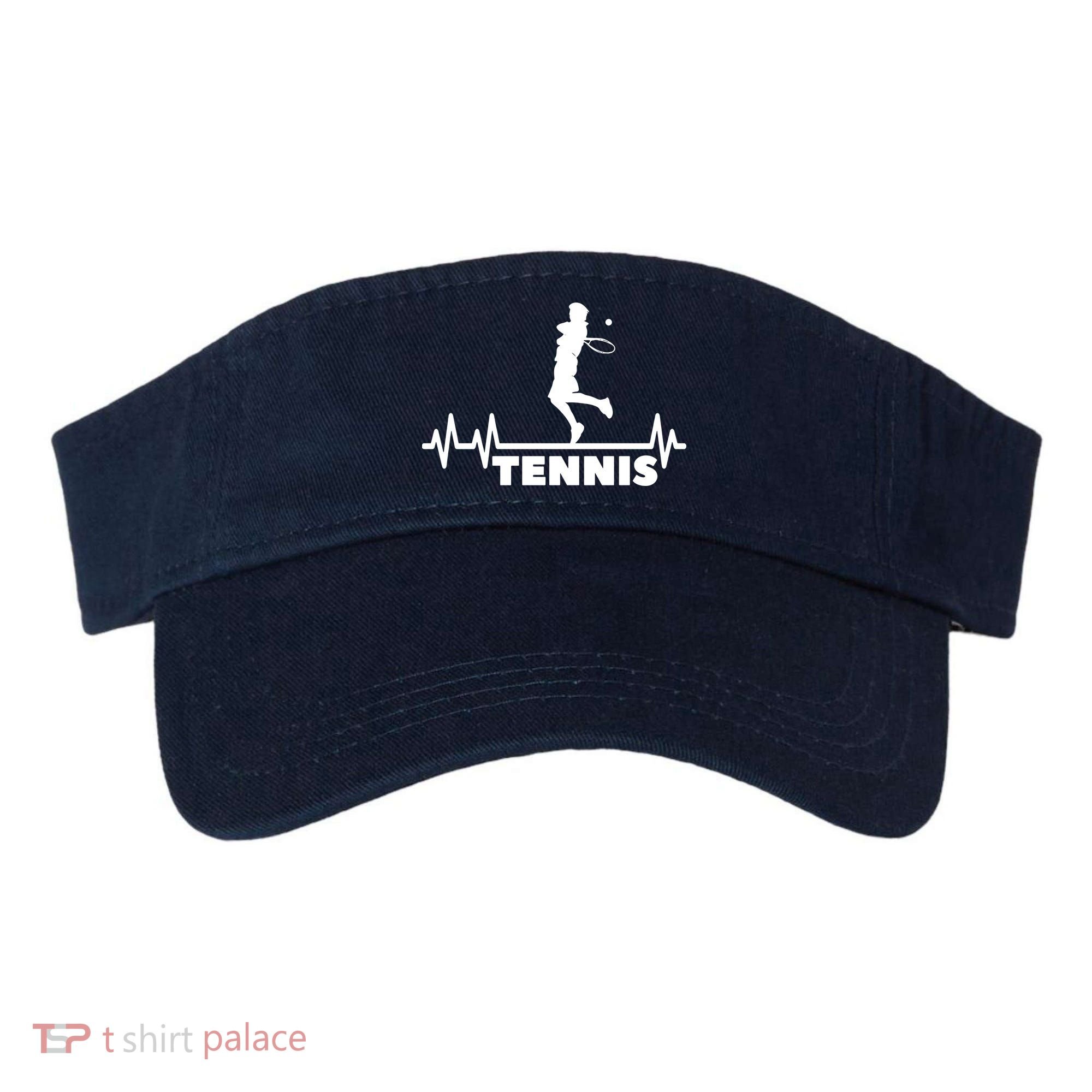 Tennis Heartbeat Pulse Tennis Player Athlete Visor