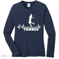 Tennis Heartbeat Pulse Tennis Player Athlete Women's Long Sleeve Shirt thumb 0