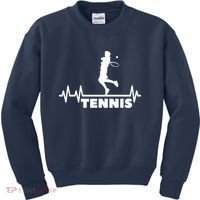 Tennis Heartbeat Pulse Tennis Player Athlete Kids Sweatshirt thumb 0