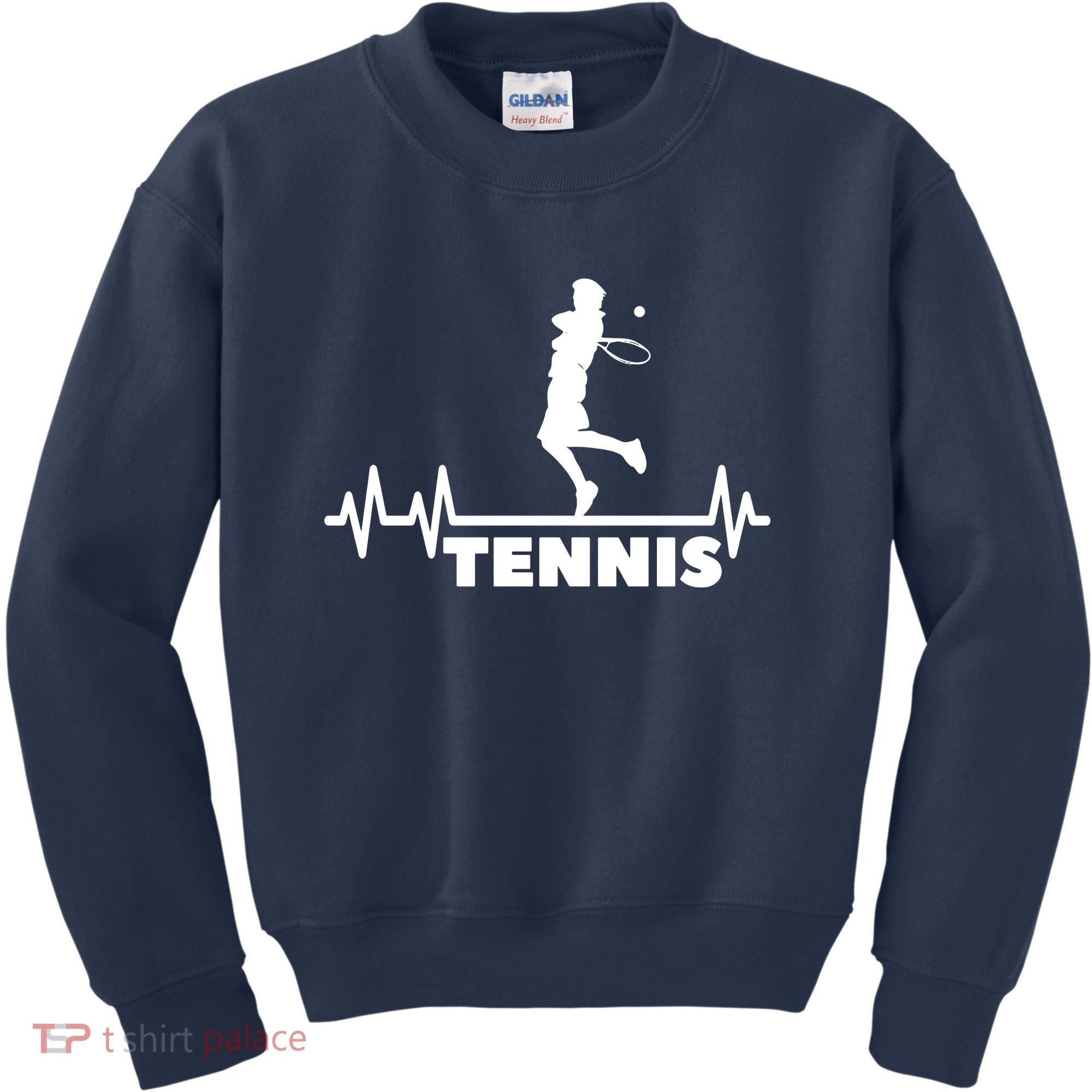 Tennis Heartbeat Pulse Tennis Player Athlete Kids Sweatshirt