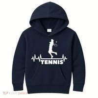 Tennis Heartbeat Pulse Tennis Player Athlete Kids Hoodie thumb 0