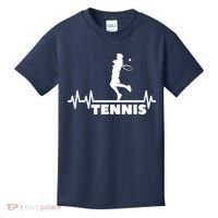 Tennis Heartbeat Pulse Tennis Player Athlete Kids T-Shirt thumb 0