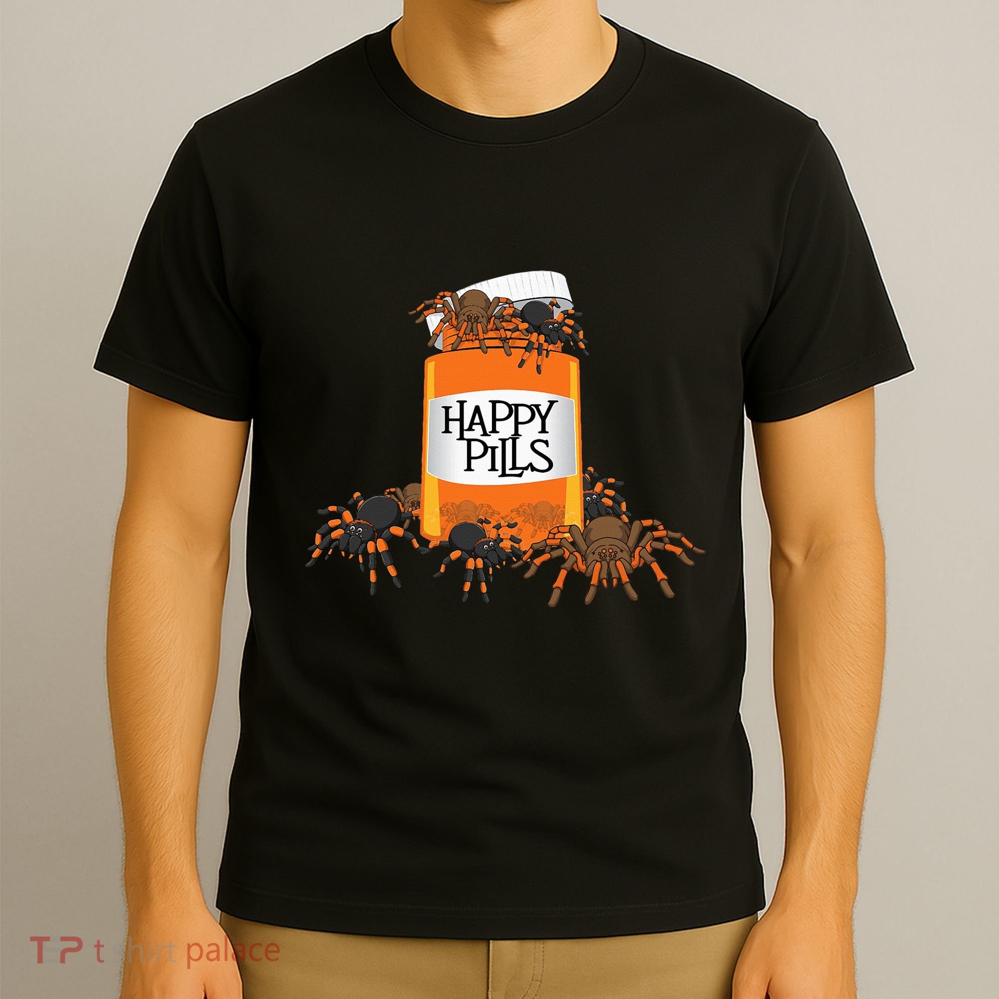 Tarantula Happy Pills Arthropod Arachnid Arachnophile T-Shirt