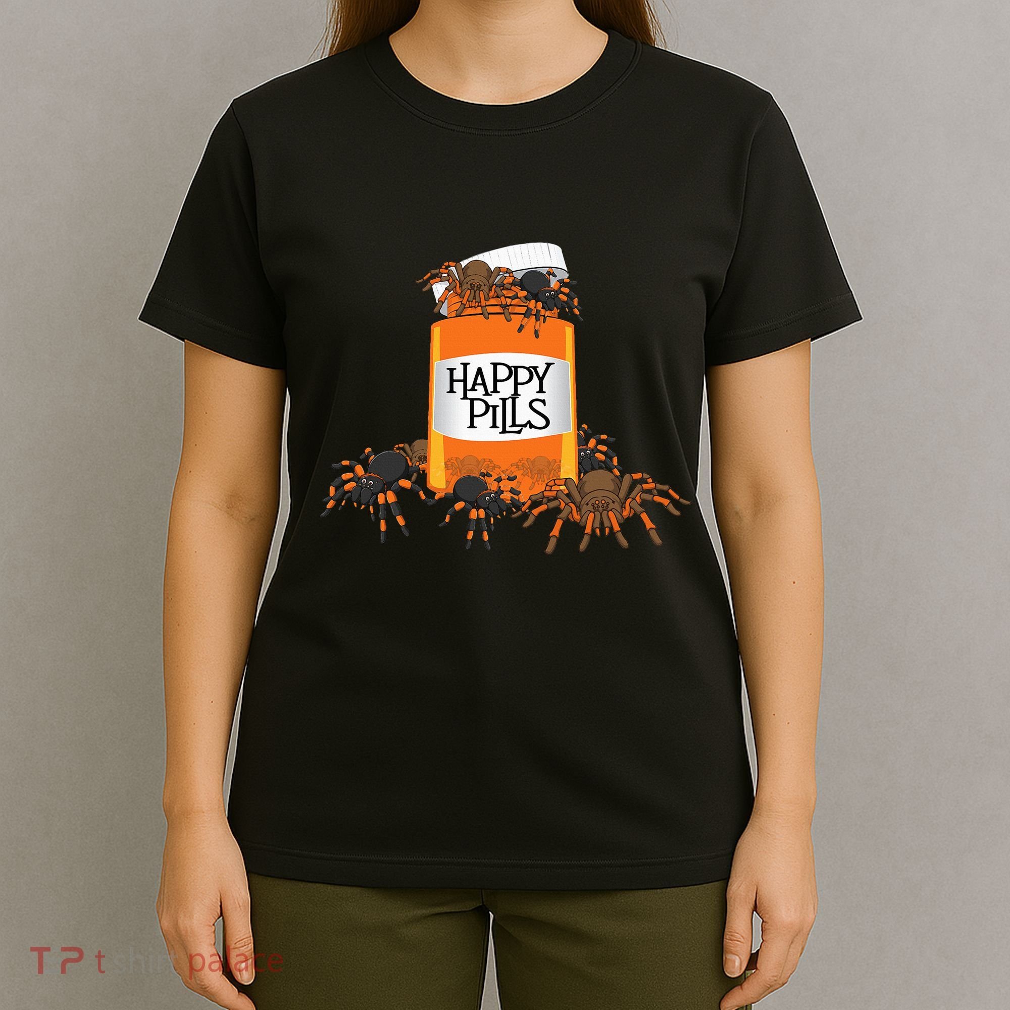 Tarantula Happy Pills Arthropod Arachnid Arachnophile T-Shirt