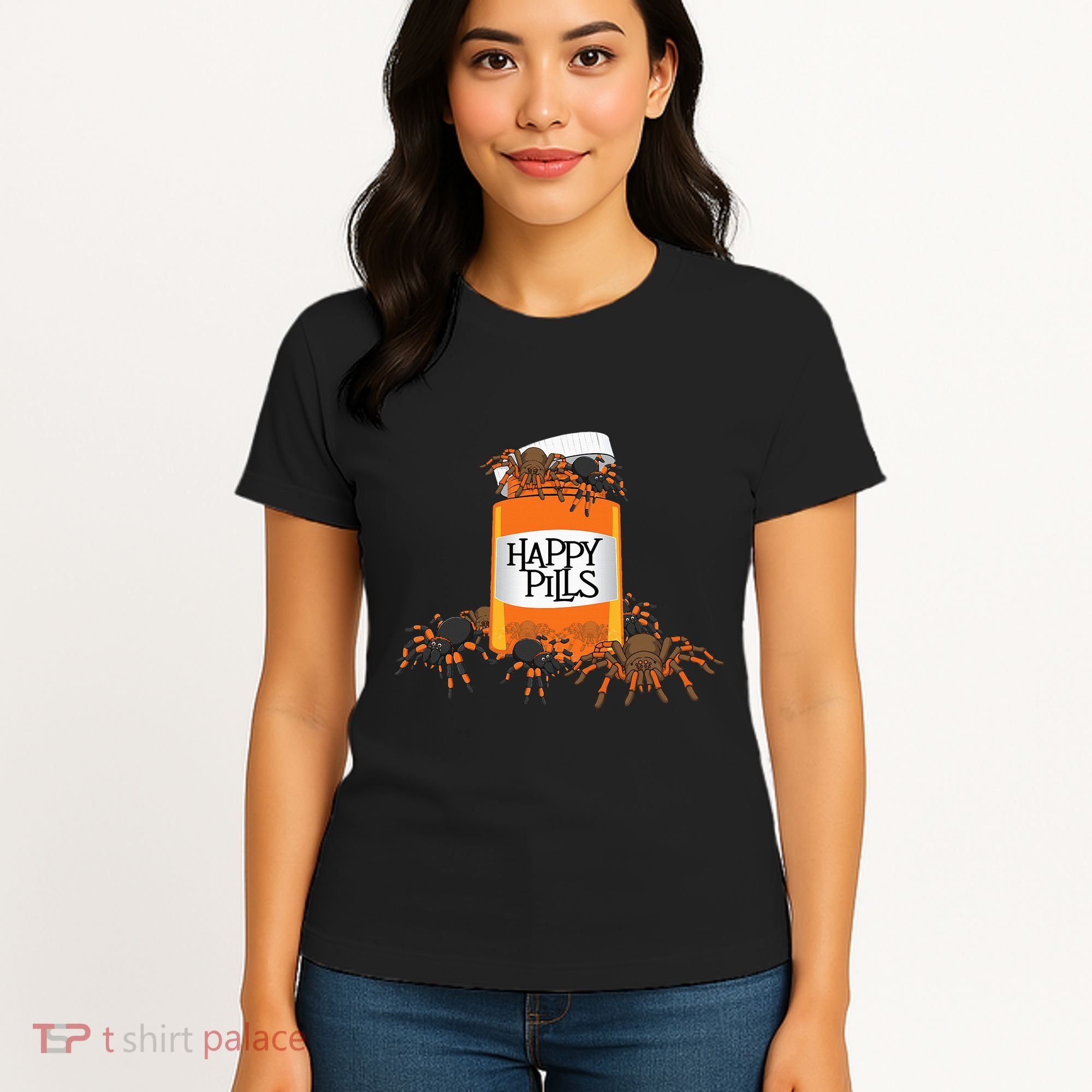 Tarantula Happy Pills Arthropod Arachnid Arachnophile Women's T-Shirt
