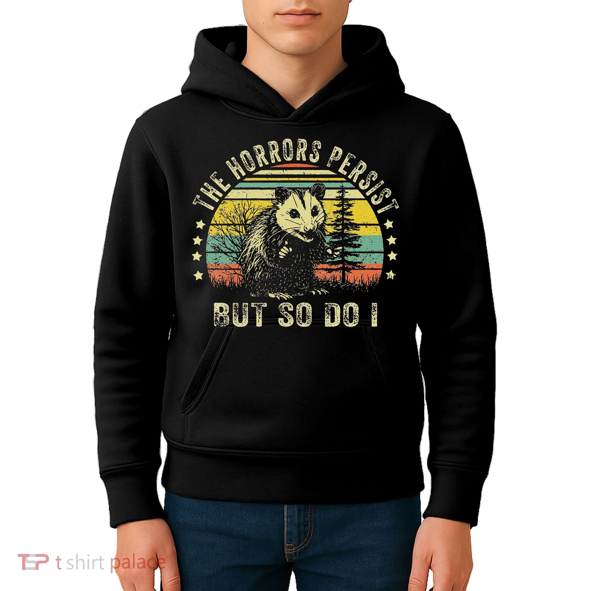 The Horrors Persist But So Do I Kids Hoodie