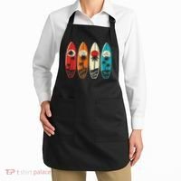Tropical Hawaii Palm Surfing Beach Surfboard Retro Surf Apron thumb 2