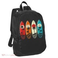Tropical Hawaii Palm Surfing Beach Surfboard Retro Surf Port Authority Crush Ripstop Backpack thumb 0