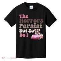 The Horrors Persist But So Do I Meme Funny Meme Funny Gen Z Funny Mouse Kids T-Shirt thumb 0