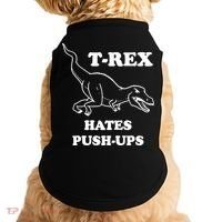 TRex Hates Pushups Doggie Tank thumb 0