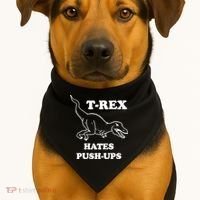 TRex Hates Pushups USA-Made Doggie Bandana thumb 1