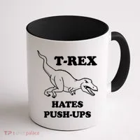 TRex Hates Pushups Coffee Mug thumb 1