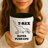 TRex Hates Pushups Coffee Mug thumb 3