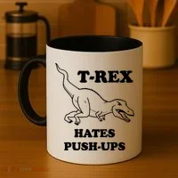 TRex Hates Pushups Coffee Mug thumb 4