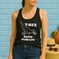 TRex Hates Pushups Women's Tank Top thumb 2