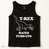 TRex Hates Pushups Tank Top thumb 2