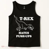 TRex Hates Pushups Tank Top thumb 2